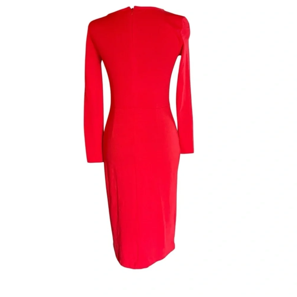J.Crew Red Long Sleeve Sheath Dress – 100% Cotton, Size 00